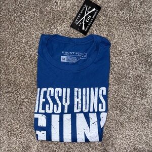 Grunt Style Navy Tee with Bold White Print